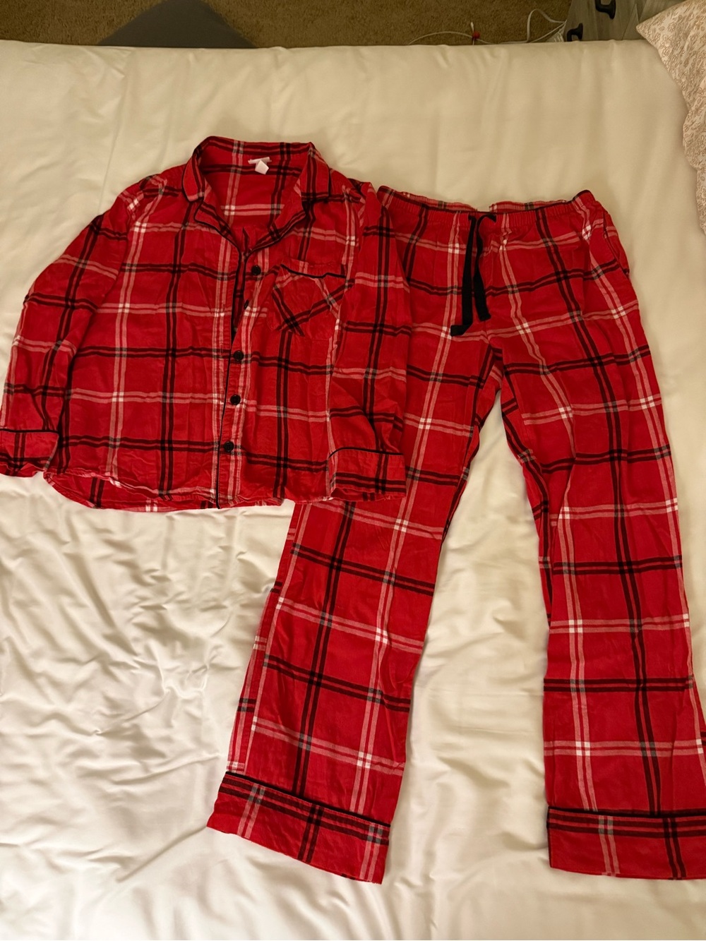 Wondershop Red Plaid Pajama Set